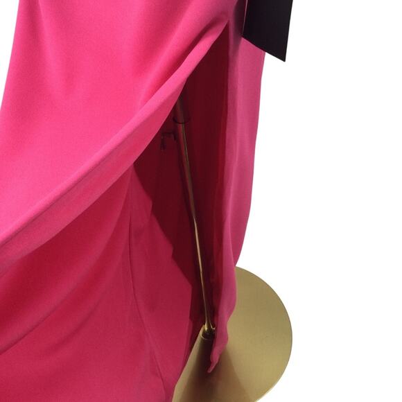 LULU'S SZ L Perfected Poise Hot Pink Bow Cutout Column Maxi Dress NEW 0B4 - Picture 6 of 11